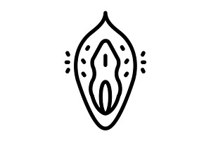 Pussy human black icon, an Outline Icon by Creative priyanka