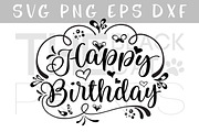 Happy Birthday SVG DXF PNG EPS, an Illustration by TheBlackCatPrints