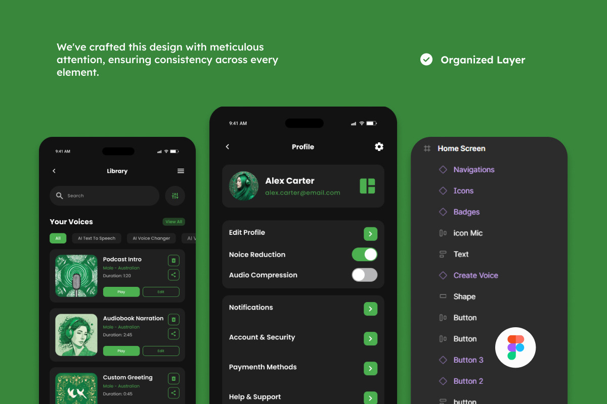 VocaCraft - AI Voice Generate Mobile, an App Template by productype1 (Photo 2 of 5)