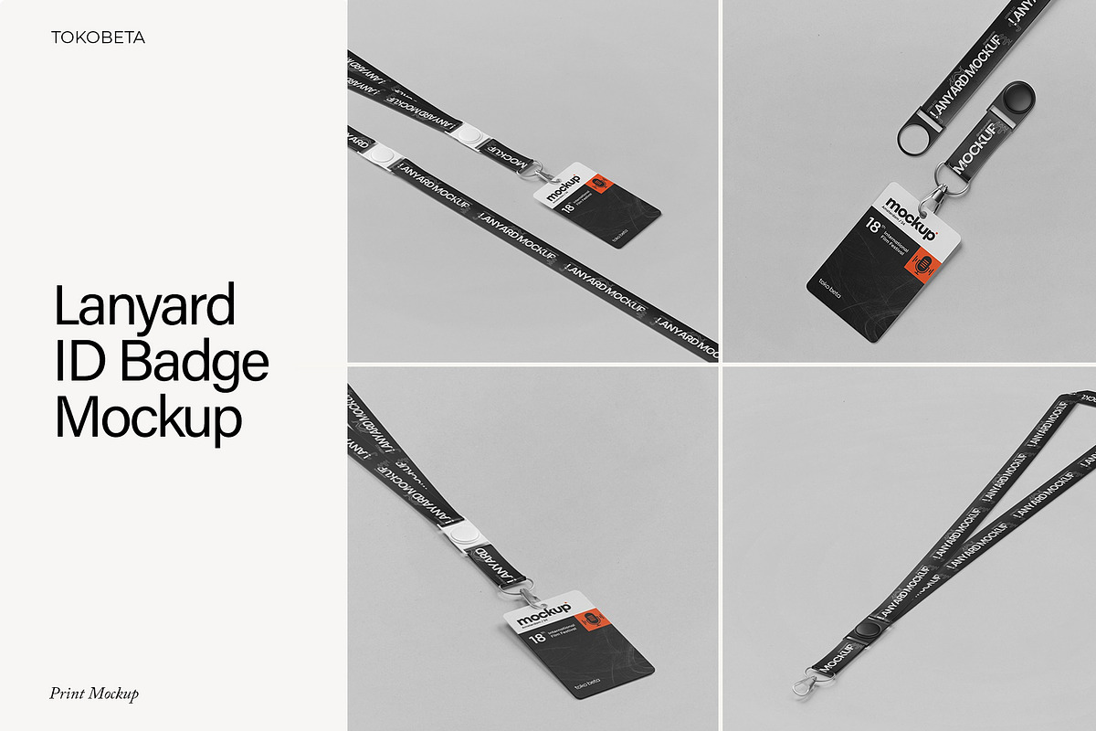 Lanyard ID Badge Mockup, a Product Mockup by Tokobeta (Photo 1 of 7)