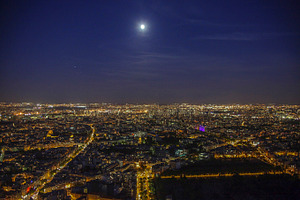 Full moon over paris, an Architecture Photo by Patricia Hofmeester