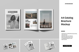 A4 Catalog Brochure Mockup
