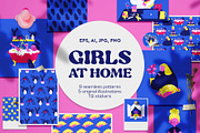 Girls: Patterns and Illustrations, a Pattern Graphic by marmarina (Thumbnail 1 of 10)