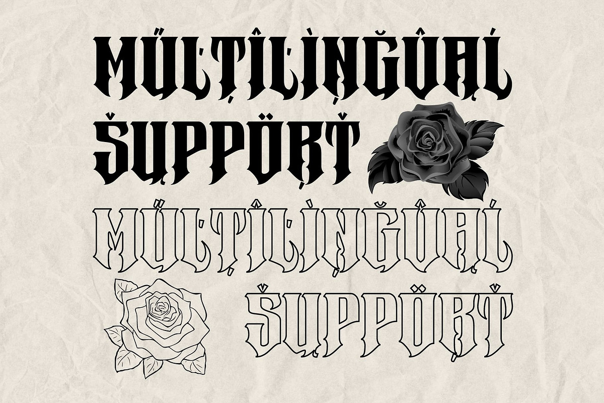 Metrim - Logo Font, a Blackletter Font by Nirmana Visual (Photo 14 of 16)
