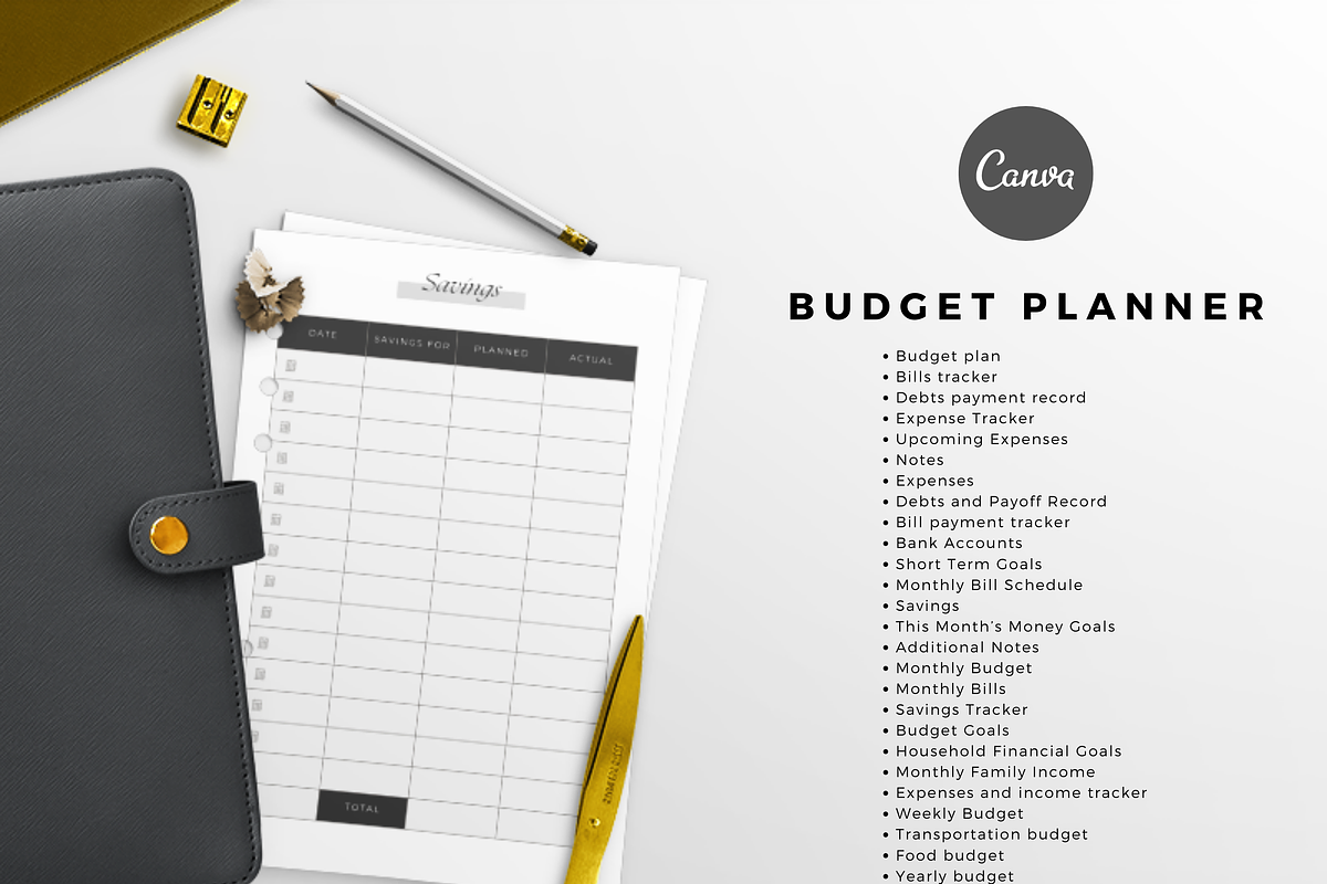 Budget Planner Canva Template, a Marketing Template by The Blog Creative (Photo 4 of 6)