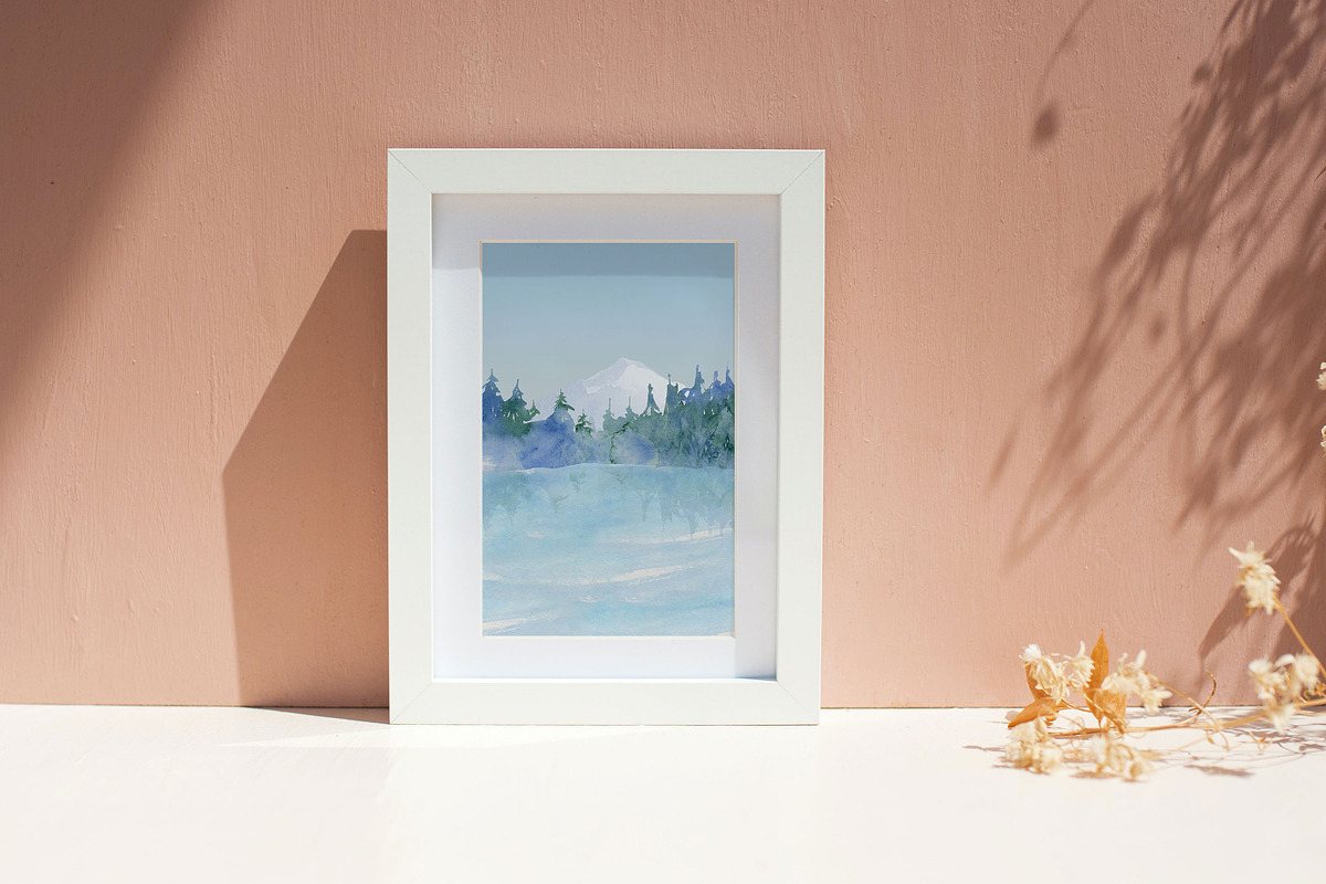 watercolor landscape creator clipart, a Decorative Illustration by LyubovZaytseva (Photo 16 of 27)