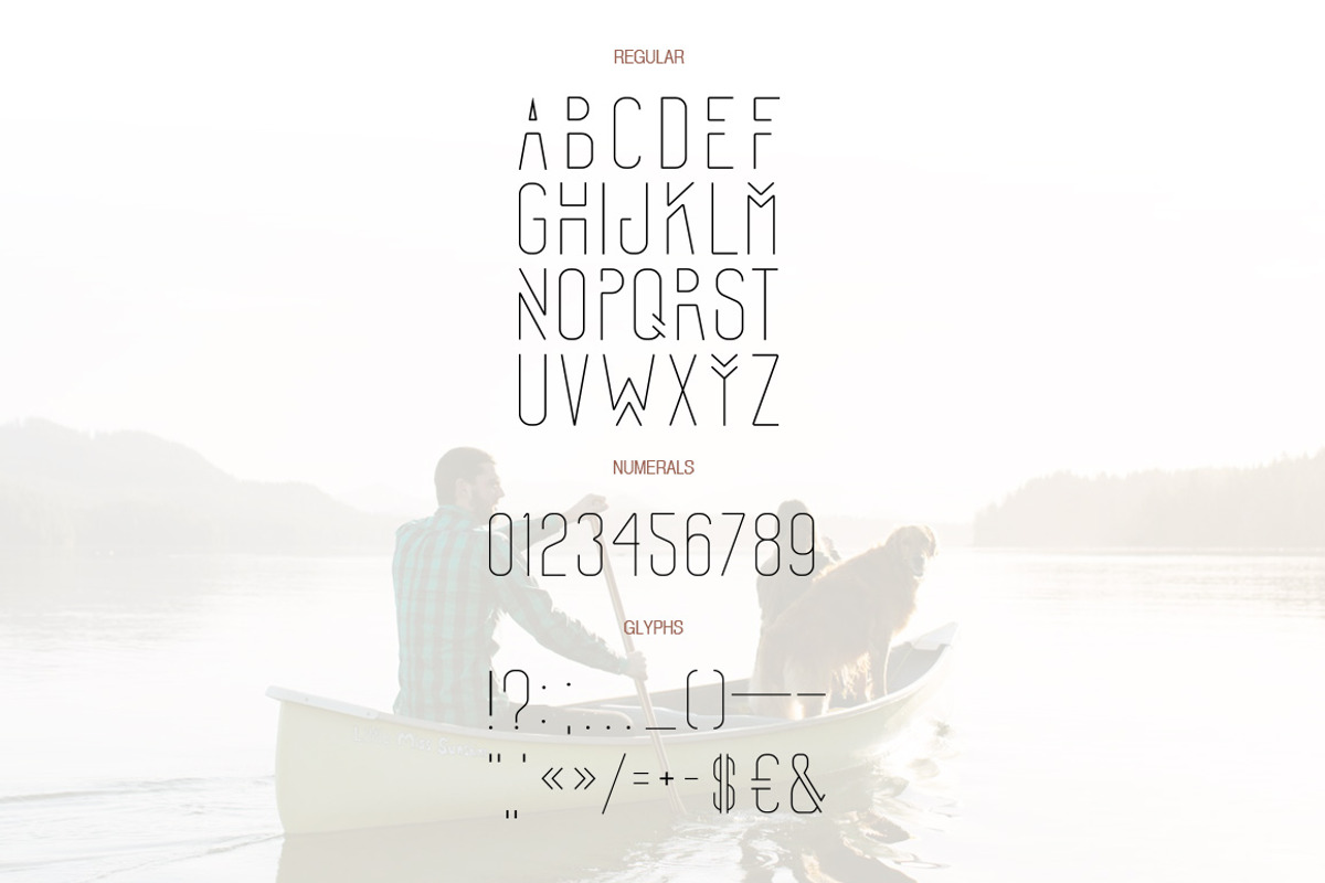 Forest Line Font Condensed preview 2