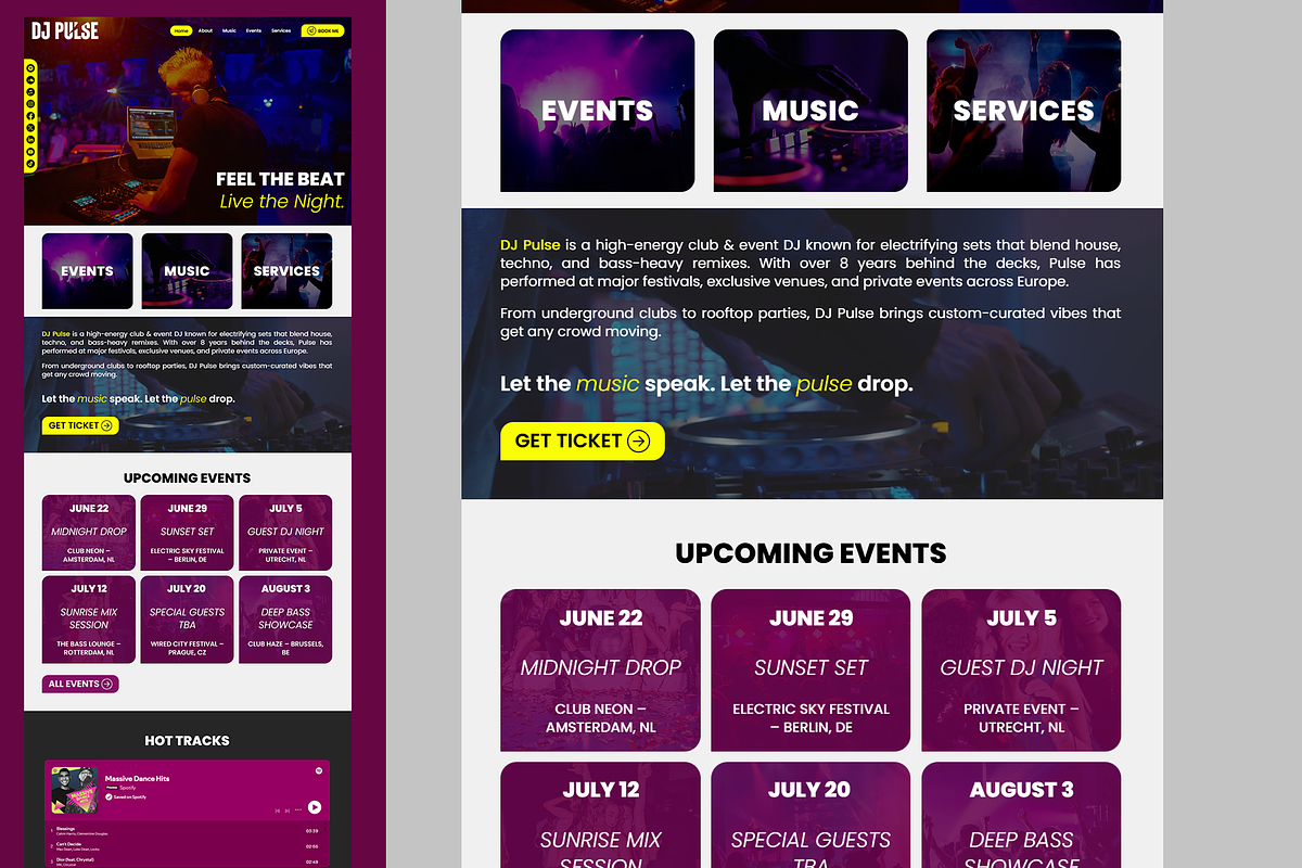 DJ & Music Producer Website Template preview 8