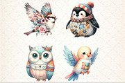 Mixed Media Birds Clipart, an Illustration by Rose Art (Thumbnail 3 of 3)