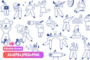 100+ Line People Editable Stroke, a Person Illustration by Vector_Art (Thumbnail 1 of 29)