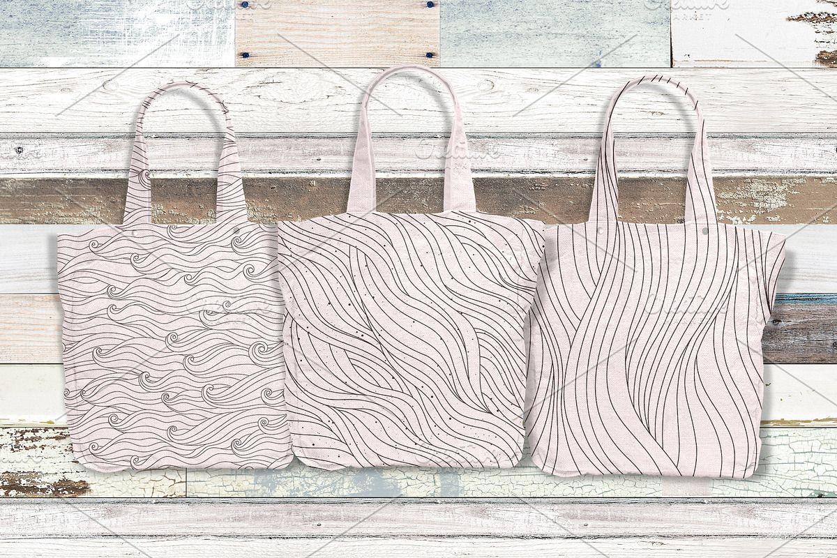 Waves (black and white), a Pattern Graphic by Marina Demidova (Photo 4 of 4)