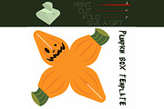 4 in 1 Pumpkin box for cutting | Invitation Templates ~ Creative Market