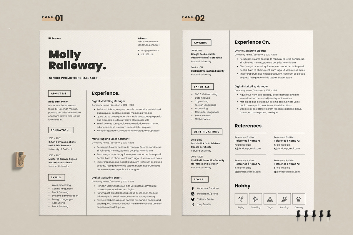 Resume Template Cv, a Resume Template by Estartshop (Photo 3 of 7)