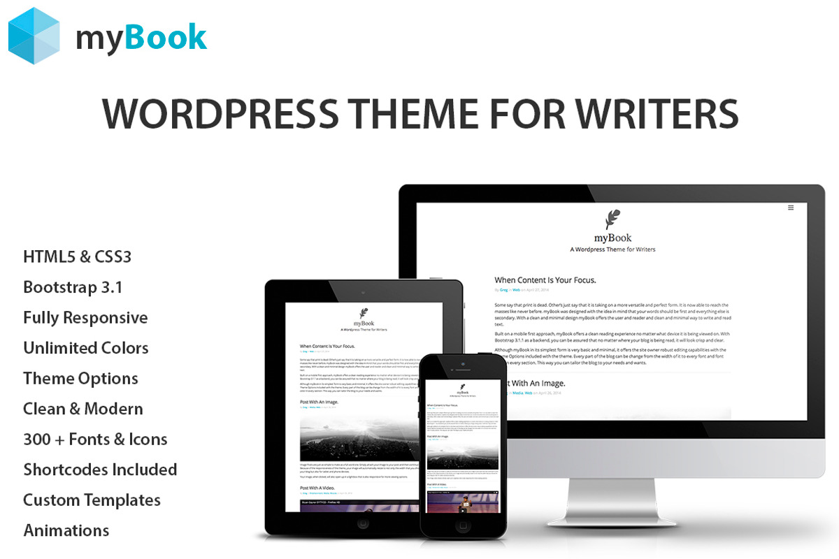 myBook Wordpress Theme, a WordPress Template by Psyrix (Photo 1 of 4)