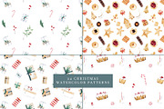 Christmas watercolor patterns, a Pattern Graphic by LeriaArt watercolor (Thumbnail 3 of 8)