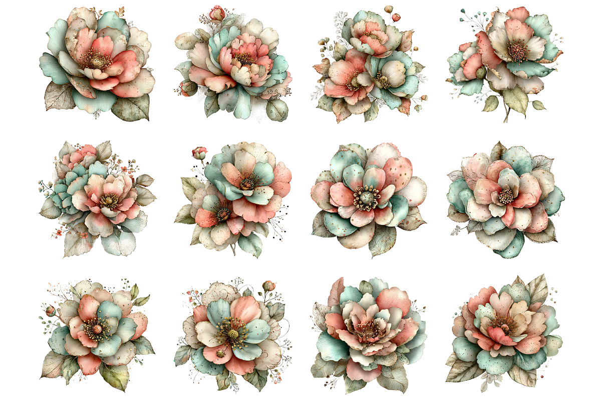 Whimsical spring tulip flowers clipa, an Illustration by SinaCreation (Photo 2 of 11)