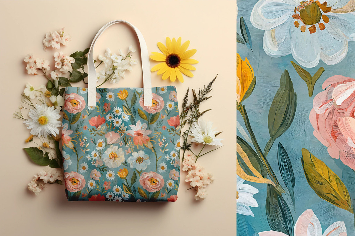 Infinite Blossoms: A Floral Tapestry, a Pattern Graphic by yahu88studio (Photo 6 of 6)