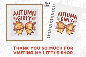 Vintage Autumn Girly PNG Sublimation