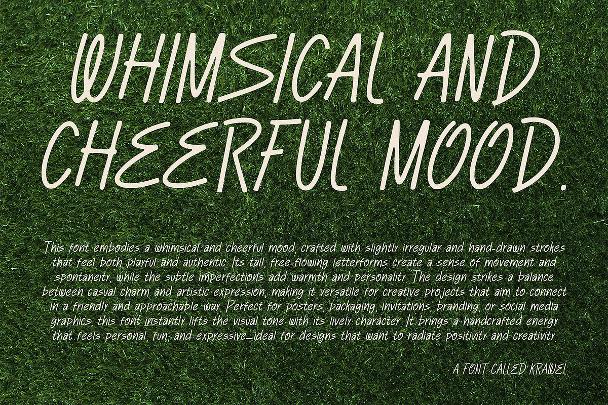 Krawel - Handwritten Brush Font, a Handwritten Font by Typeparties (Photo 8 of 10)