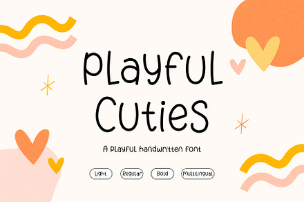 Playful Cuties Cute Handwritten Font, a Handwritten Font by Kaya Fonts