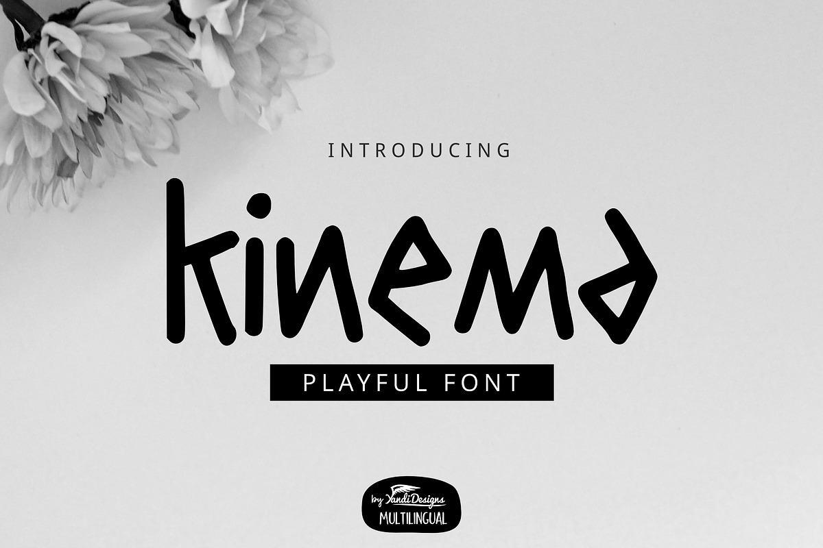 Kinema Font, a Sans Serif Font by YandiDesigns (Photo 1 of 4)