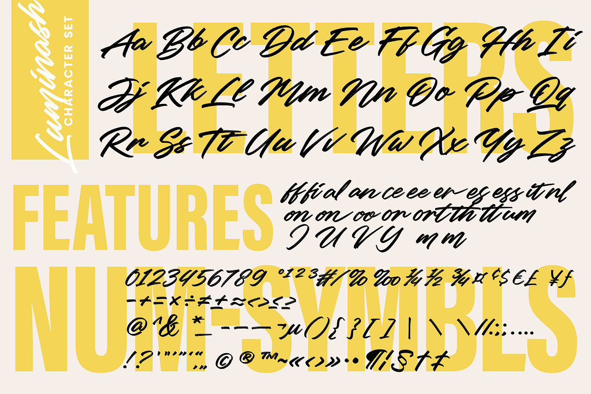 Luminash - Raw Brush Script Font, a Script Font by Inviline.co (Photo 4 of 12)