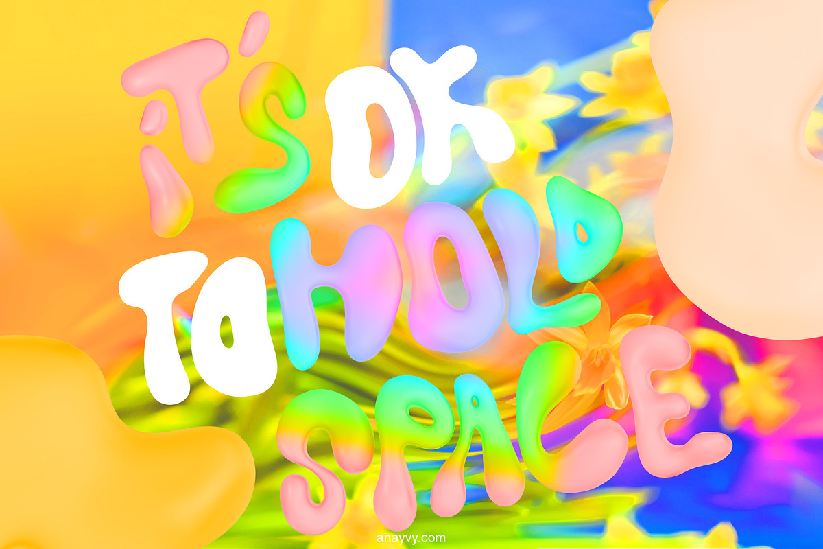 ok cool, metallic bubble font duo, a Font by ana & yvy (Photo 10 of 18)