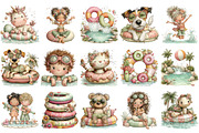 Whimsical Summer Pool Party Clipart, an Illustration by OK Design (Thumbnail 3 of 6)