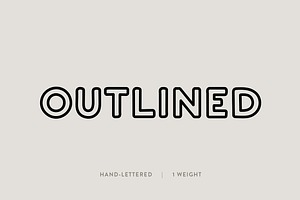Outlined: A Hand-Lettered Font