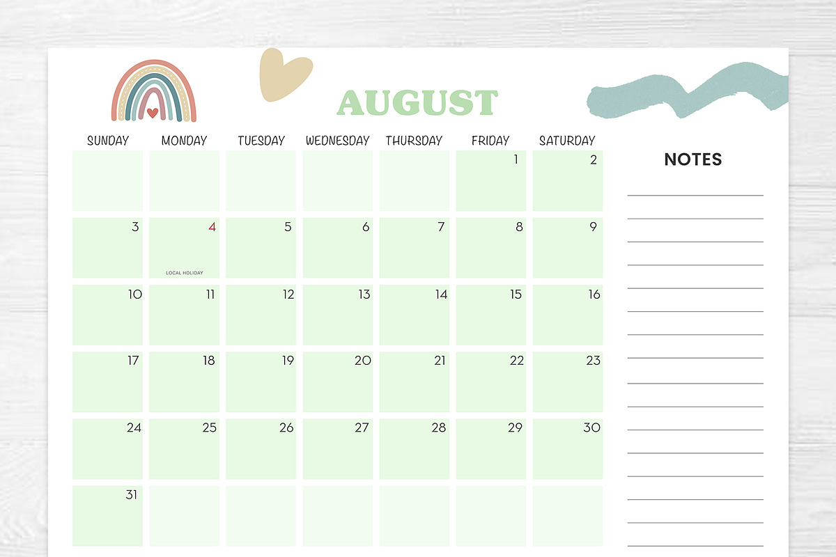 Calendar 2025 Printable | Template, a Flyer Template by Emilly Studio (Photo 5 of 5)