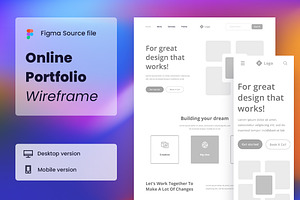 Online Portfolio Wireframe Website, a Wireframe Template by INSPR STD