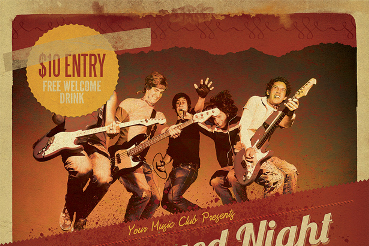 Unplugged Gig Flyer Template, a Flyer Template by vandelay