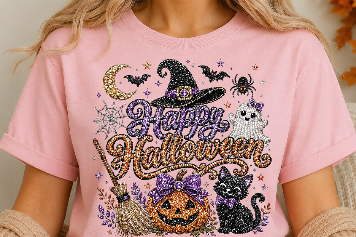 Happy Halloween Rhinestone PNG, a Seasonal Illustration by DreamCafeArt (Photo 5 of 6)