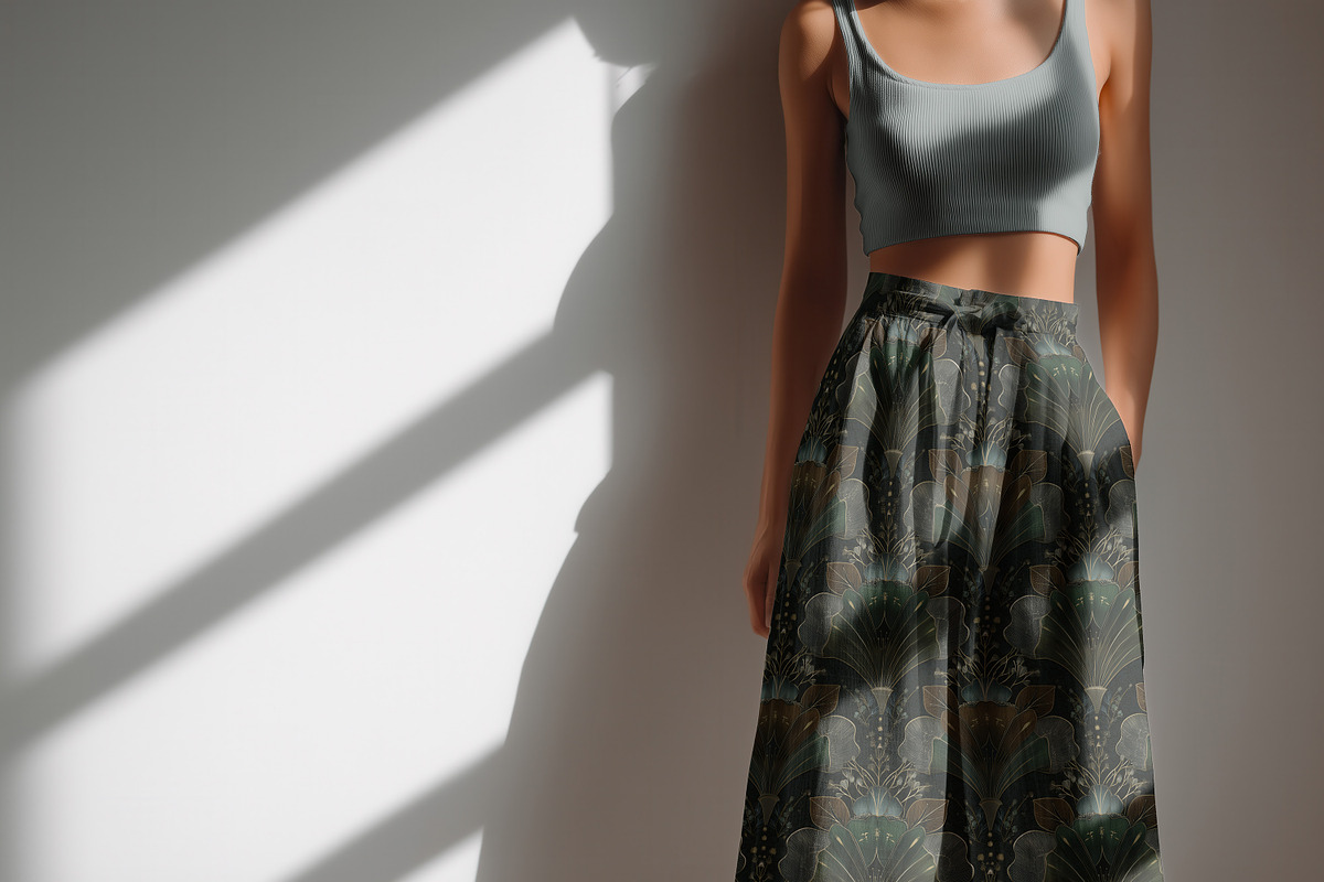Wide Cotton Pants Studio Mockup PSD, a Bottom Mockup by 1001 mockups (Photo 8 of 9)