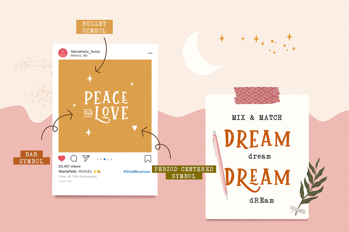 COSMIC DREAMS, a Handwritten Font by Maria Feliz Fonts (Photo 6 of 9)