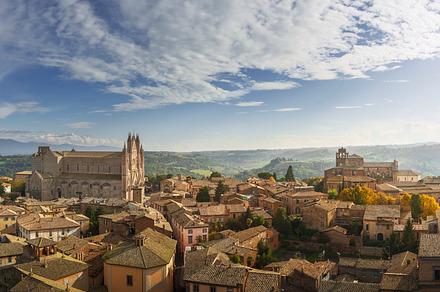 Orvieto town aerial view and Duomo, an Architecture Photo by Stefano Orazzini