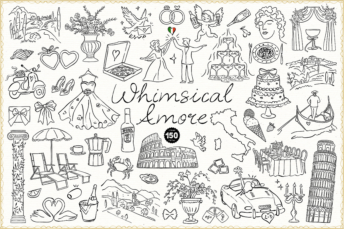 Whimsical Wedding SVG Clipart Bundle, an Object Illustration by Ayya Studio (Photo 13 of 22)