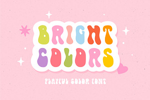 Bright Colors Playful Color Font