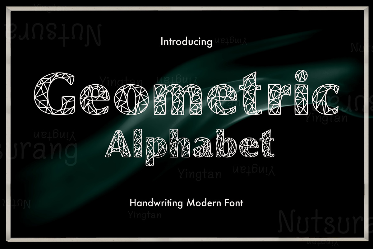 Geometric Alphabet Fonts, a Script Font by N Nakorn Creative (Photo 1 of 8)