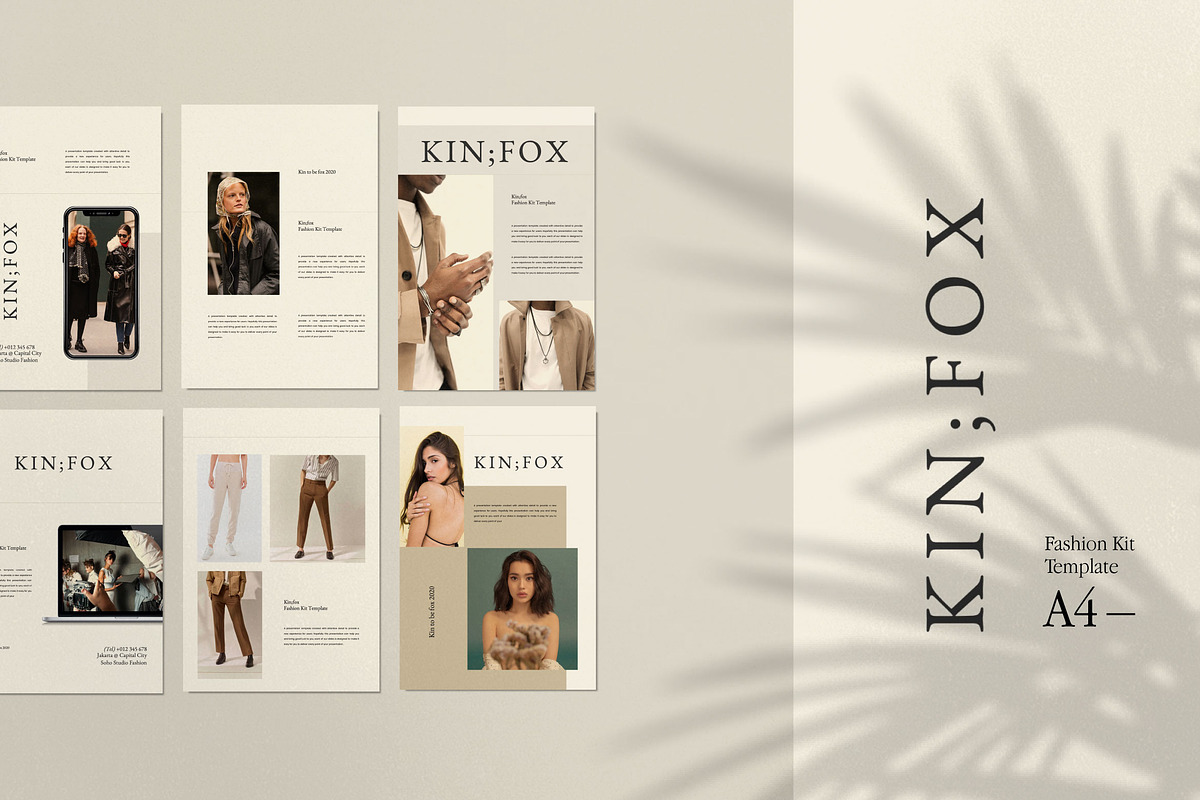 Kinfox - A4 Potrait Powerpoint, a Presentation Template by Dirtytemp Studio (Photo 1 of 8)