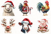 Christmas Animals Clipart, an Illustration by OK Design (Thumbnail 3 of 5)