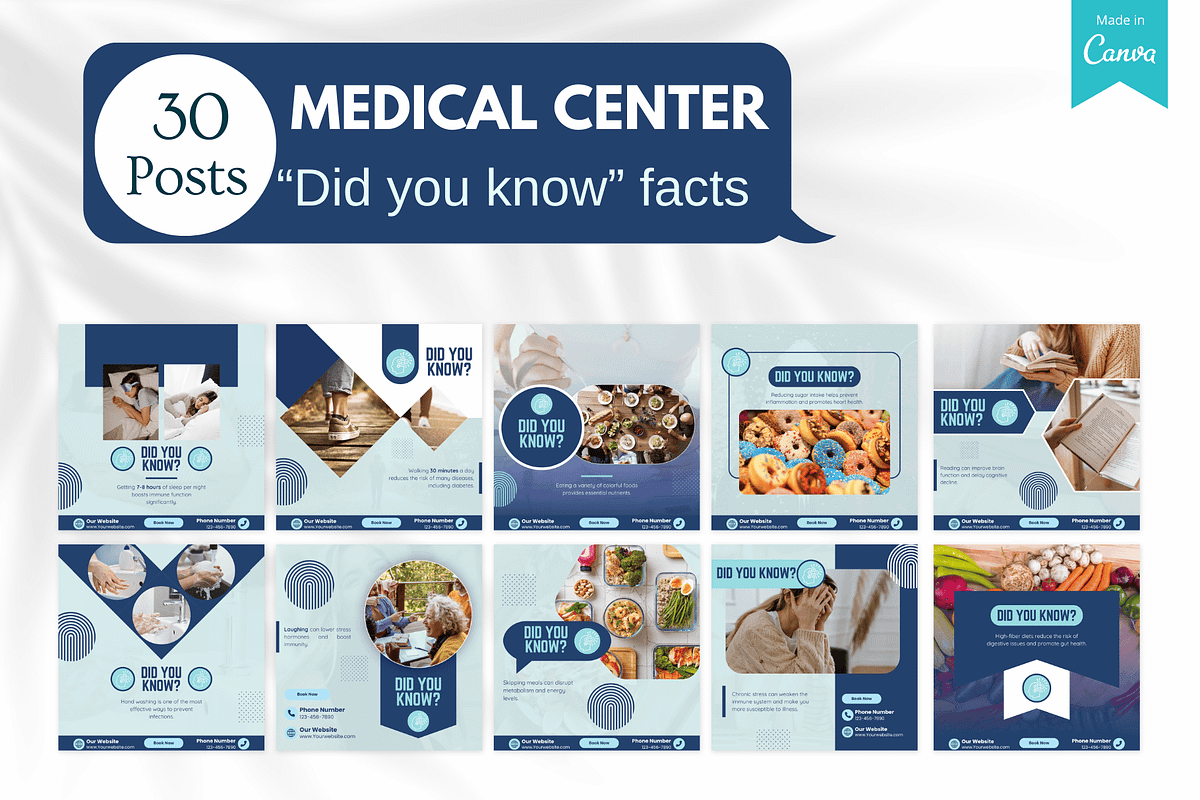 230 Medical Center Canva Templates, a Social Media Template by Viral Content Design (Photo 4 of 13)