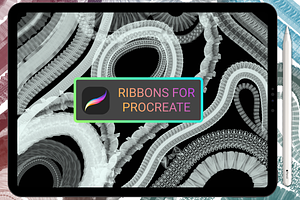 20 Ribbons Brushes Procreate