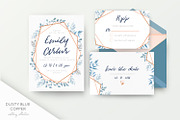Wedding collection - Dusty blue, an Invitation Template by Alewiena (Thumbnail 1 of 9)
