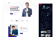 2 in 1 Portfolio Website Design, an UI Kit Template by ArtGalaxy (Thumbnail 1 of 8)