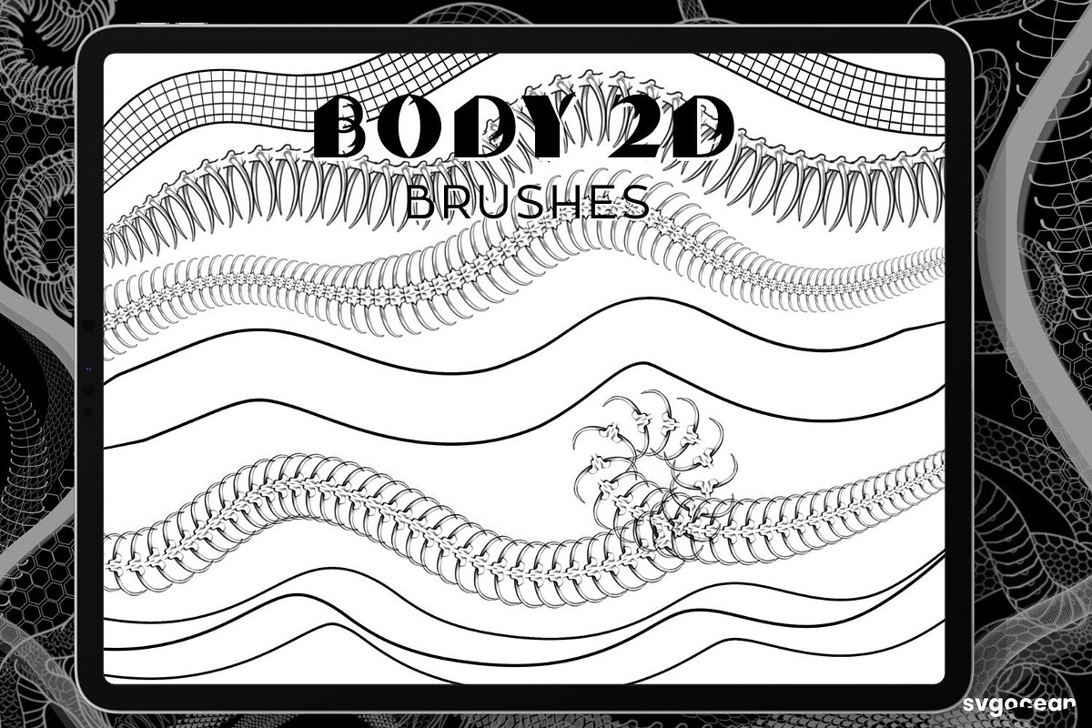 Snake Tattoo Brushes for Procreate, a Brush Add-On by svgocean (Photo 5 of 10)