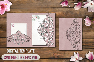 Tri Fold Wedding Invitation Template