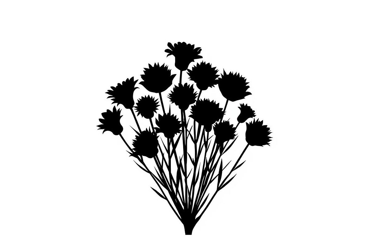 Meadow Flower Silhouette Vector, an Illustration by Designs_River (Photo 4 of 9)