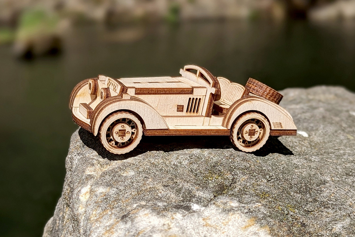 Small Sport Car - Laser Cut File, an Object Graphic by VectorPainter (Photo 3 of 18)