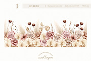 Watercolor Boho Fall Dusty Rose Set, a Decorative Illustration by Carol Lozove (Thumbnail 34 of 74)